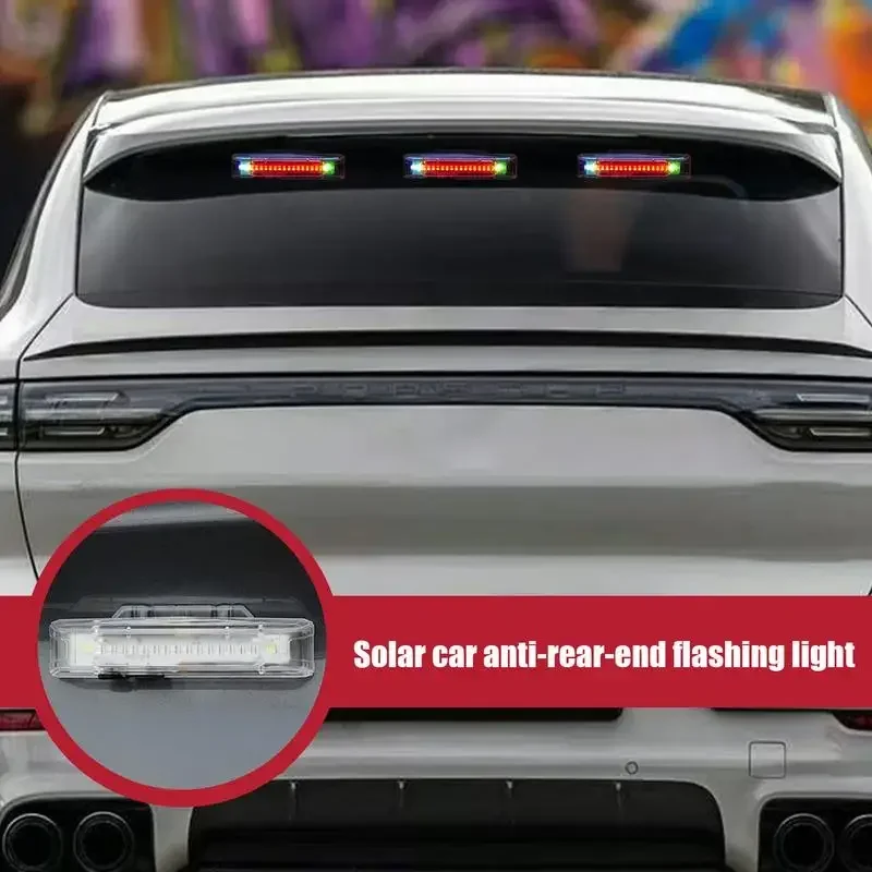 Solar Strobe Light Solar LED Tail Warning Lights Flash Lights Vehicle Strobe Lights Waterproof Anti Collision Lights For Trucks