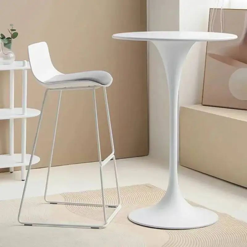 Sillas de Bar de lujo modernas de diseño, accesorios de comedor y oficina, sillas de Bar de cocina, Banqueta de cuero PU, muebles comerciales YQ50BC