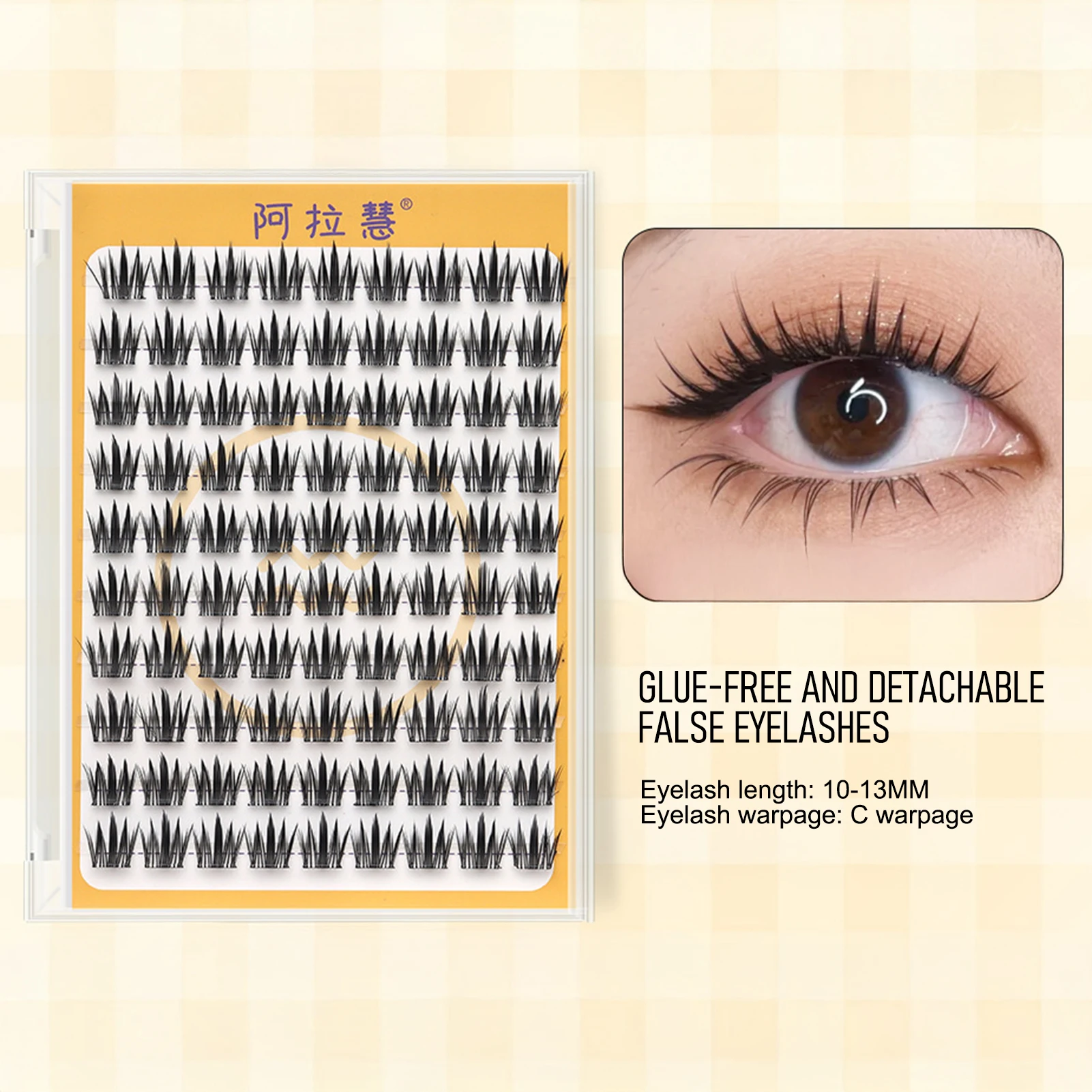 Ciglia finte senza colla autoadesive Nessuna colla necessaria Riutilizzabile Estensione ciglia segmentate fai-da-te Strumento per il trucco degli occhi anime