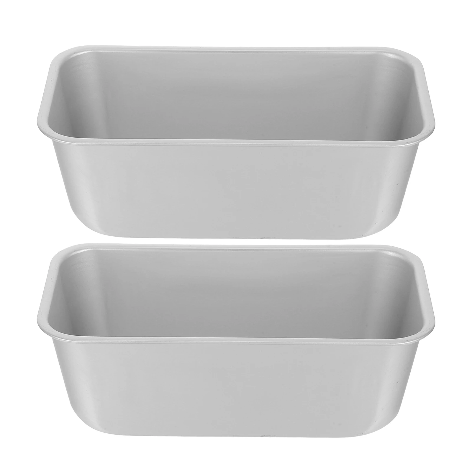 

2pcs Rectangular Baking Dish Mold Aluminum Alloy Nonstick Coating Even Heat Kitchen Baking Mold Bread Cake Pan Oven Safe High
