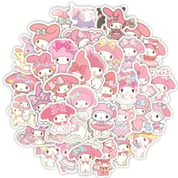 40PCS Sanrio My Melody Stickers Cartoon Melody Rabbit Stickers for Notebook Laptop Suitcase Waterproof Decal Kid Toy Sticker