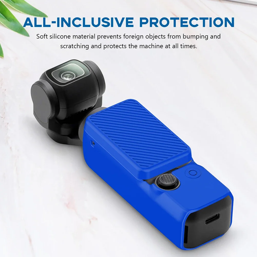 Silicone Case Protective Cover Anti-Scratch Protective Housing Shell Waterproof for DJI Osmo Pocket 3 Gimbal Lens Cap