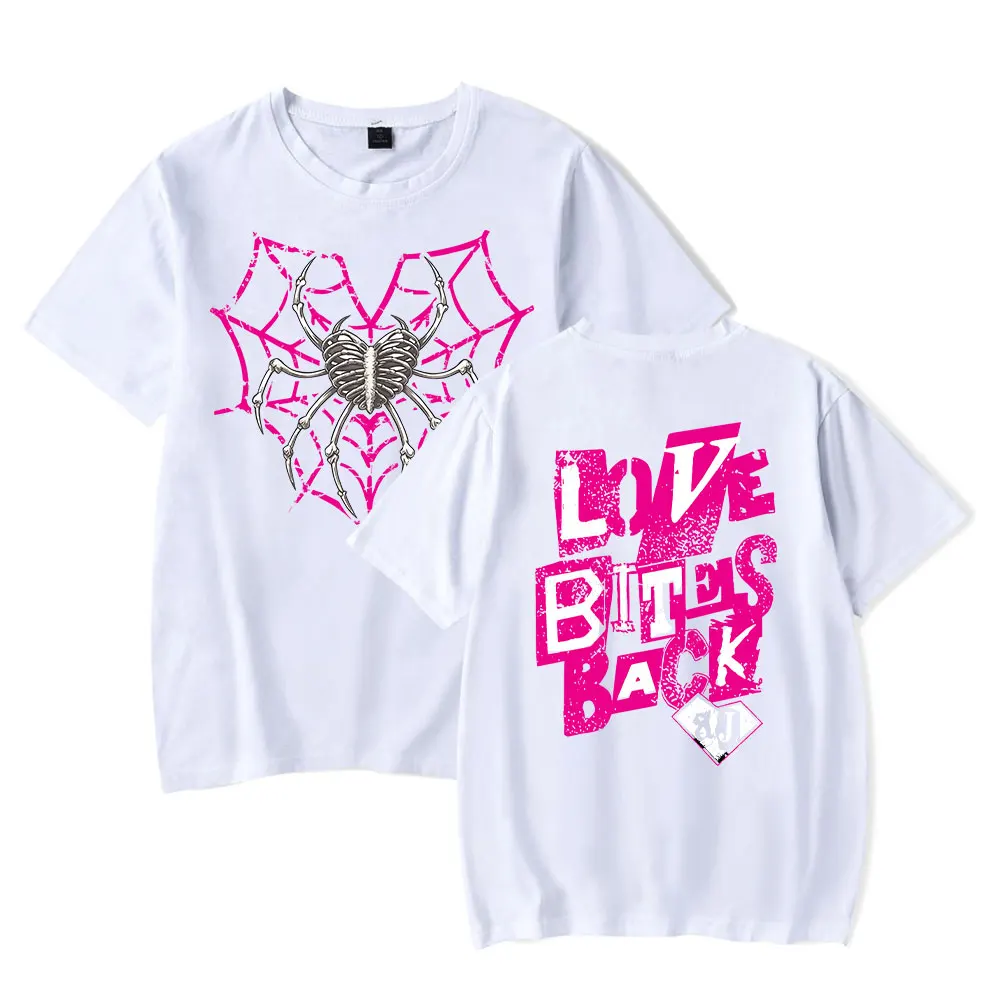 

Футболка AJ Lee Love Bites с паутиной, футболка с круглым вырезом и короткими рукавами, мужские/женские спортивные топы для спортзала