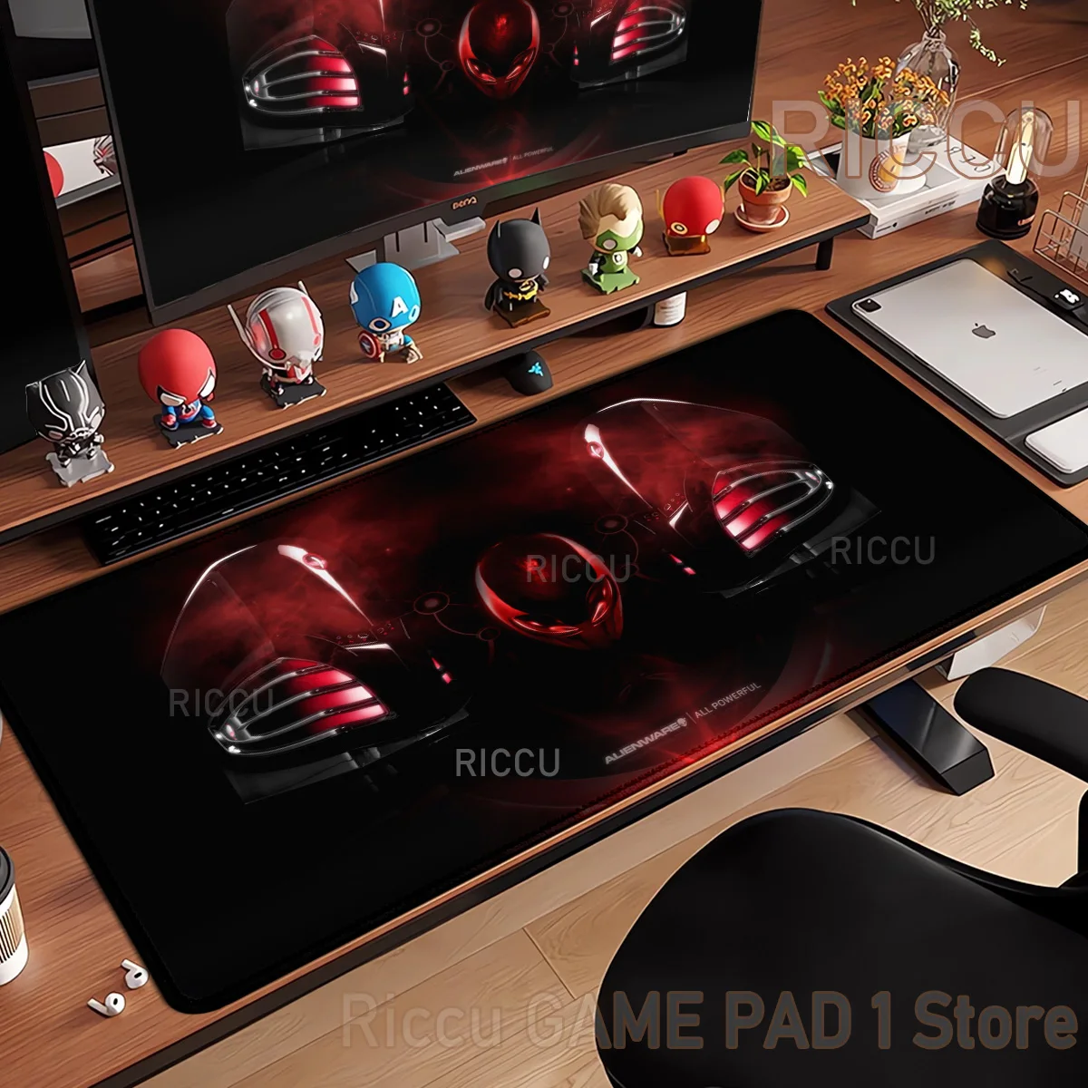 

HD PC peripherals Computer Mousepad Alienware Non-slip Gaming simple Mat Oversized Stitch Keyboard MousePad Laptop Office Carpet