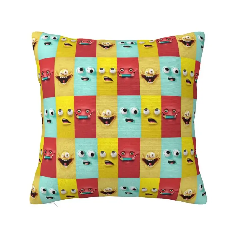 

Custom Funny Expression Pillow Case 40x40cm Bedroom Decoration Kawaii Cushions for Sofa Square Pillowcase