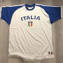 Summer American Retro Sports Europe Italy France Y2k Top Short Top T-shirt Letter Printed Short Sleeve T Couple