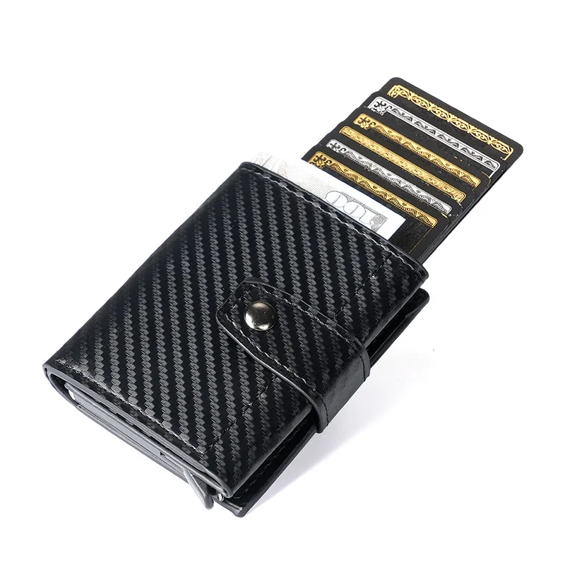 大容量カードウォレット 小型カードウォレット スリムミニメンズウォレット RFIDカードクリップ フォトホルダー ショート男性用財布