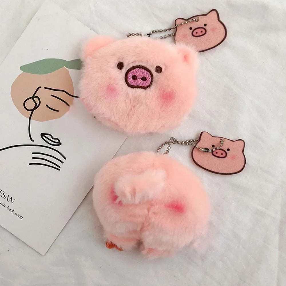 

New Bentoy Pig Plush Pink Soft Coin Purse Accessories Cute Kawaii Student Bag Accessories Korea Ins Children Key Ring Brooch