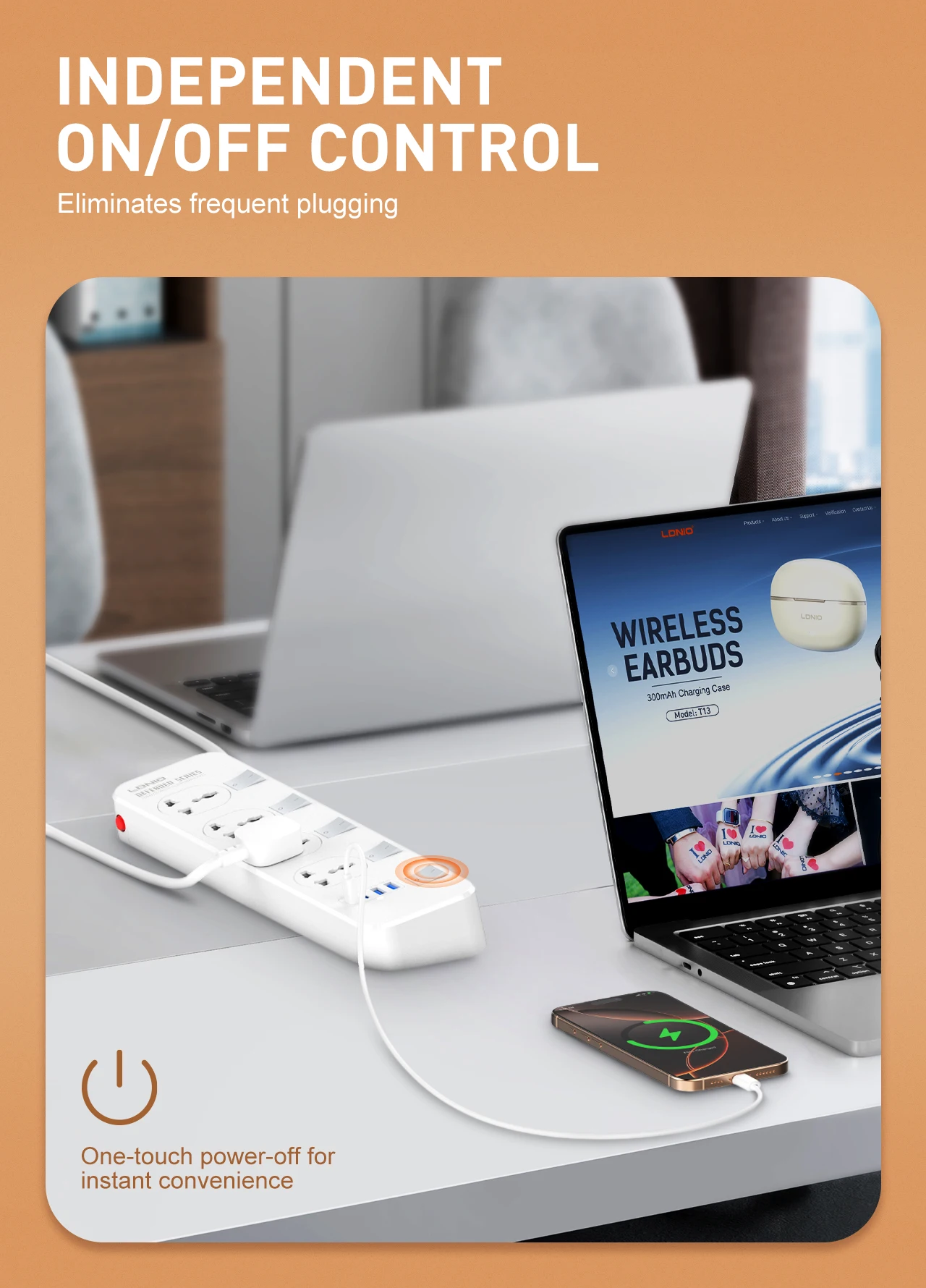 LDNIO Extension Multiple Universal Ruler Outlet UK US EU Plug 2M Electric Extension Board With Usb C Switch Socket Power Strips