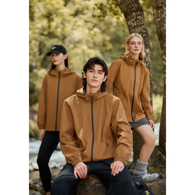 

Men's and Women's Spring and Autumn Outdoor Jackets Lightweight Waterproof Hooded Loose Casual Outdoor Jacket Hiking