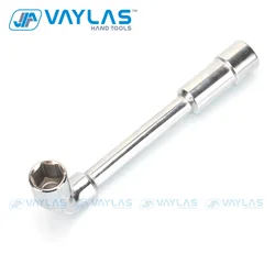 18mm L Type Angled Socket Wrench Spanner With Thru Hole Chome Vanadium