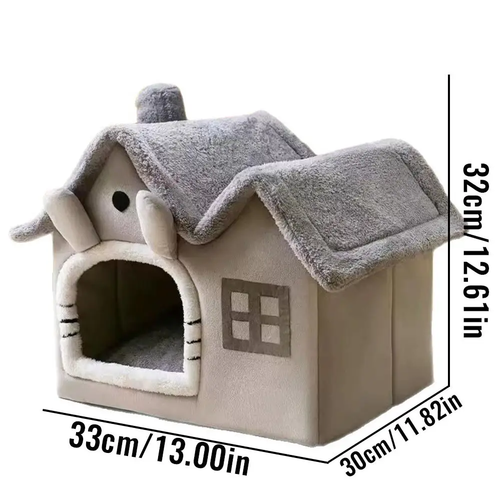 Faltbares Hundehaus, Hundehütte, Bettmatte für kleine und mittelgroße Hunde und Katzen, warmes Katzenbett für den Winter, Haustierprodukte, Korb, Welpenhöhle, Sofa. – Detail 11