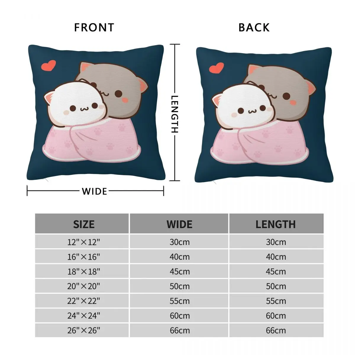 Peach Goma Cuddling Mochi Pillowcase Polyester Linen Velvet Creative Zip Decorative Pillow Case Room Cushion Cover