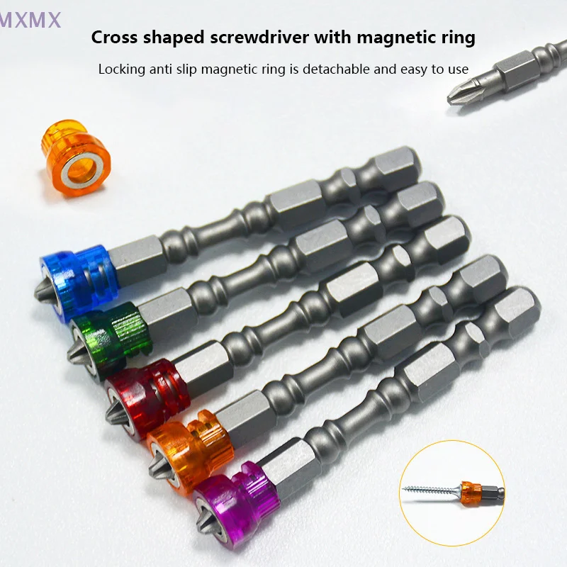 5/10pcs Punta da trapano per cacciavite con punta magnetica 1/4 pollici 6,35mm Manico esagonale Attacco per trapano elettrico Testa singola