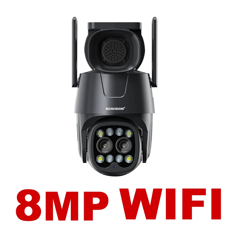 Ip Camera Wifi/4G Sim-kaart Ptz Hd 4MP 8MP Dual Lens 2.8Mm-8Mm 10X Zoom Outdoor ai Menselijk Tracking Kleur Nachtzicht Audio Security Camera