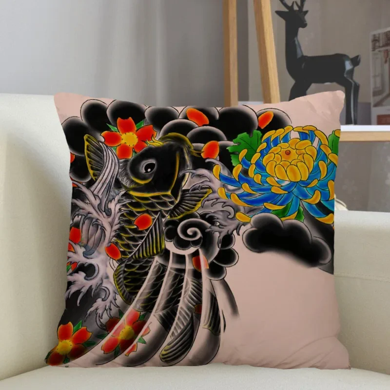 Musife Japanese Style Illustration Pillowcase Sofa Decorative Cushion Cover Pillowcase Home Decor Drop Shipping Wholesale 12.15