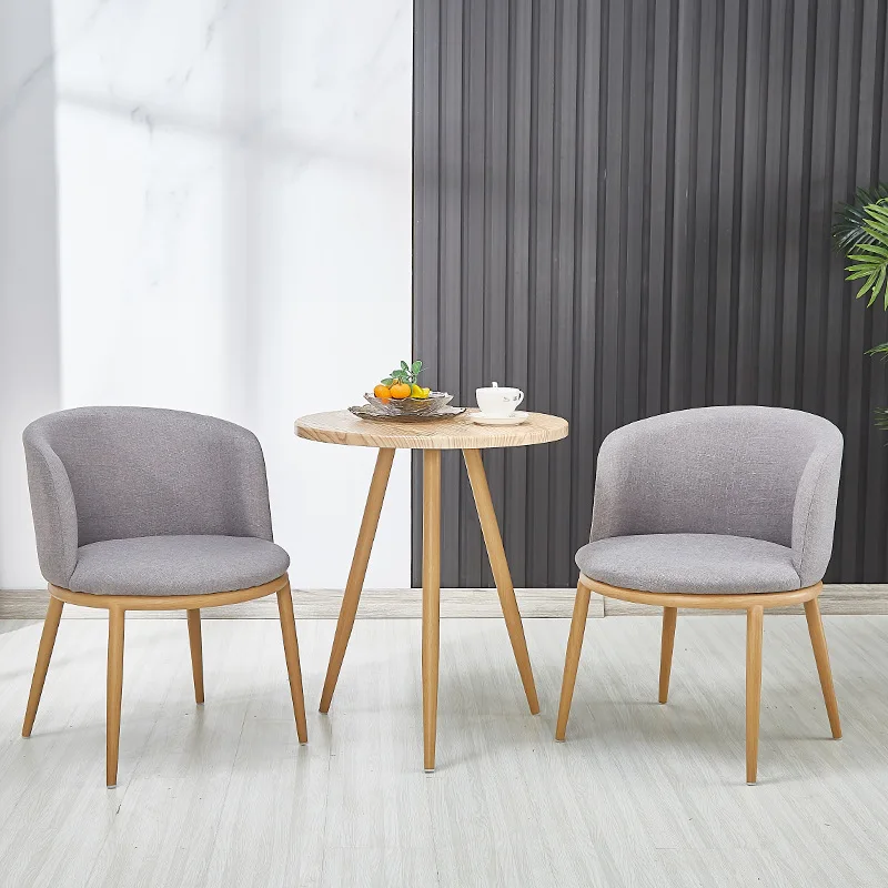 Nordic Negotiation Table and Chair Combination Imitation Solid Wood Modern Simplicity Small Unit Balcony Creative Leisure Milk T