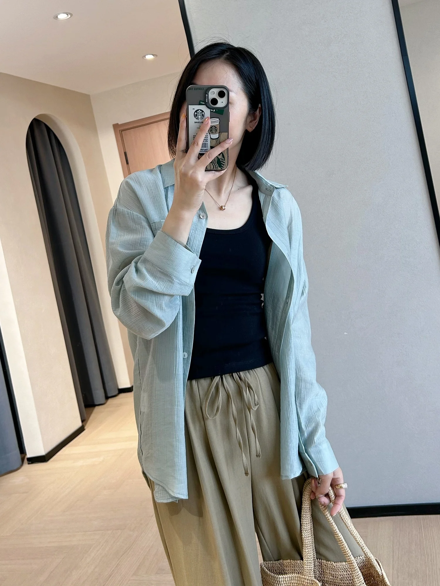 

Женская шелковая рубашка WTHEONE с длинным рукавом, охлаждающая, свободного кроя, с воротником, летняя, модная, высокого качества