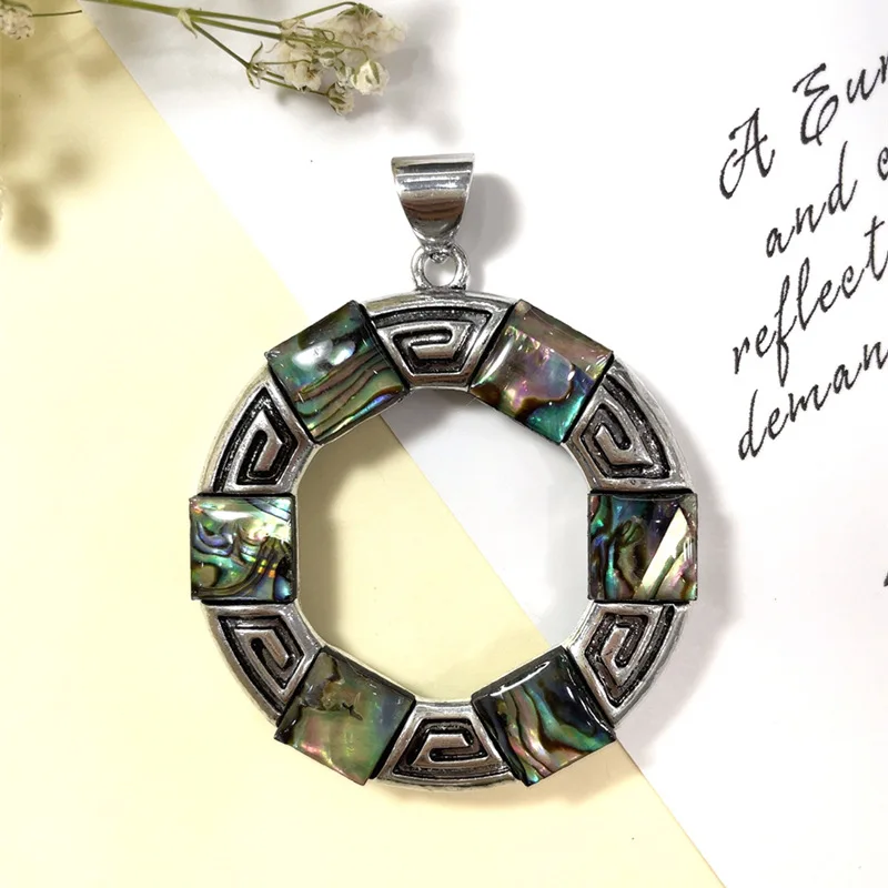 Influencer mainstream DIY Alloy inlay with mixed colors Jewelry accessories Abalone shell White clam