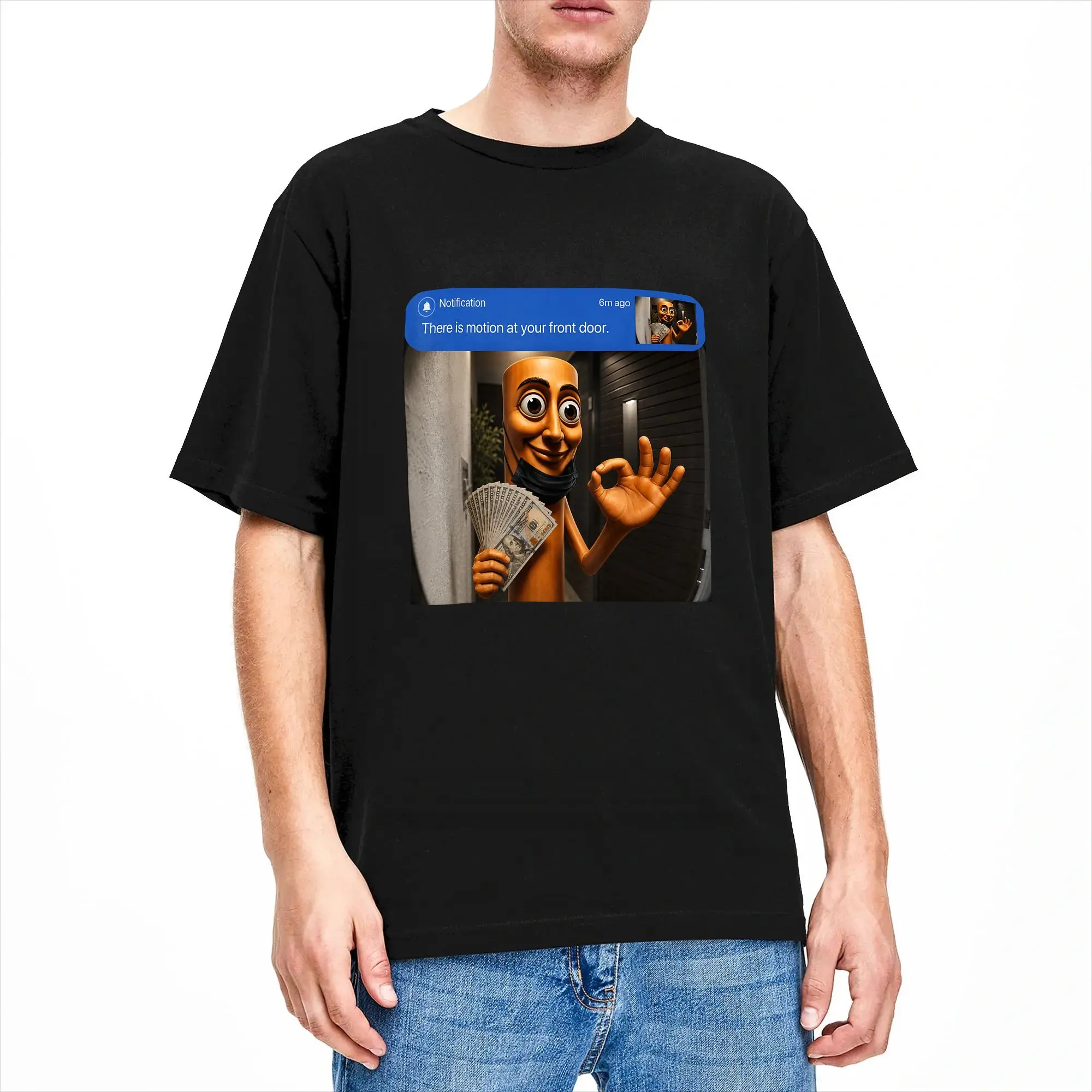 There is Motion at Your Front Tung Tung Tung Sahur Money T Shirt Beach Cotton T-Shirts For Man Casual Tee Shirt Vintage Top Tees