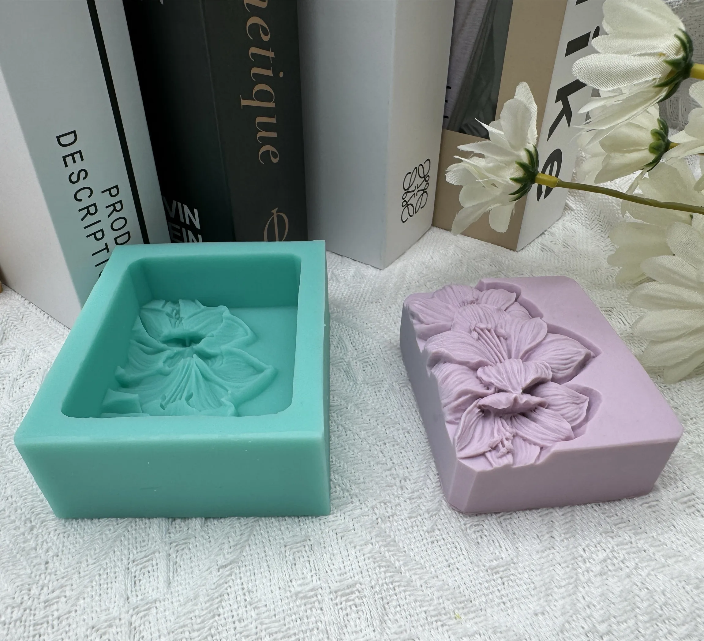 New 3D Flower Silicone Mold for Soap Making Handcraft Candle Wax Molds Aroma Gypsum Resin Decorations Craft Mould