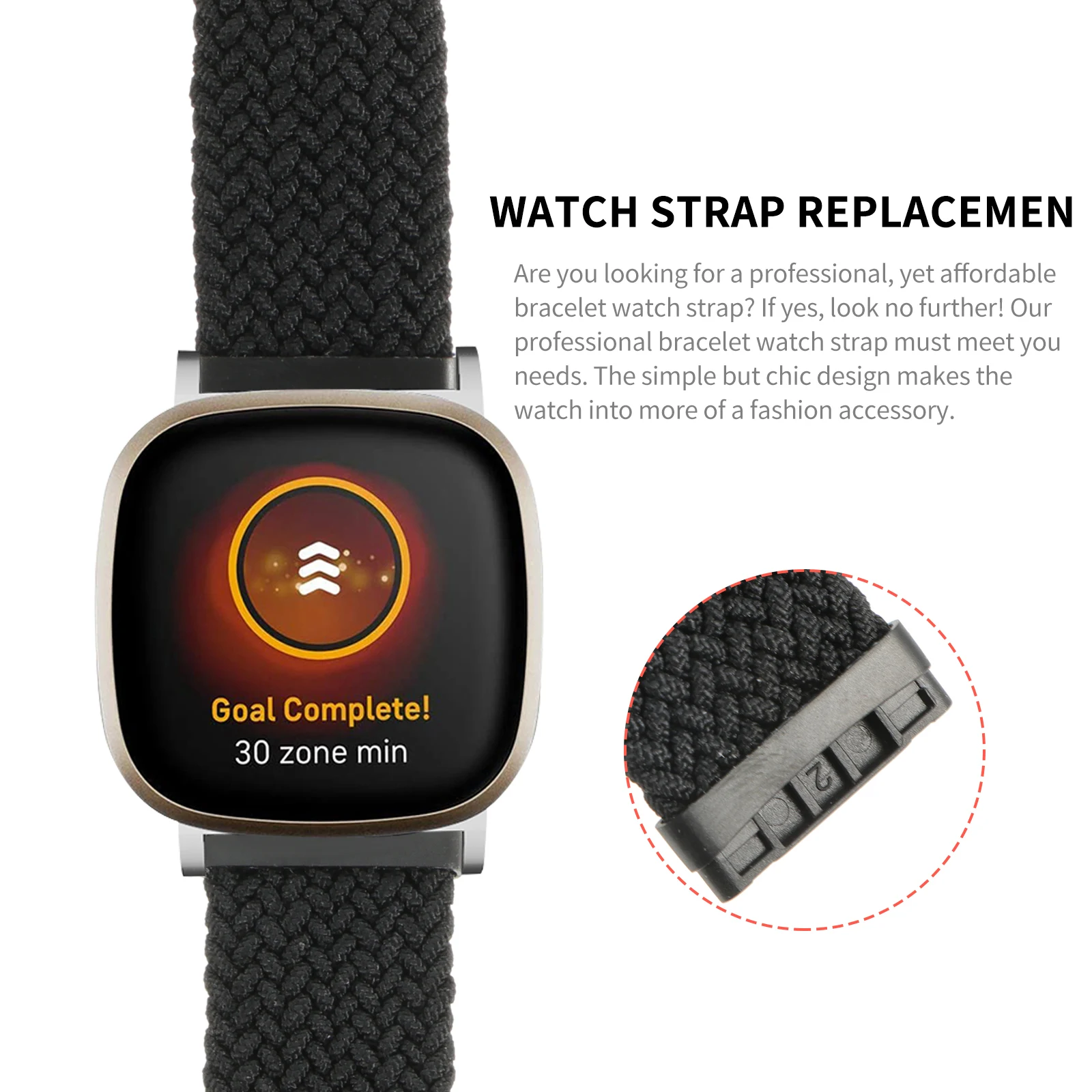 

Smart Watch Strap Wristbands Replacement Straps Breathable Loops Weaving Yarn Man