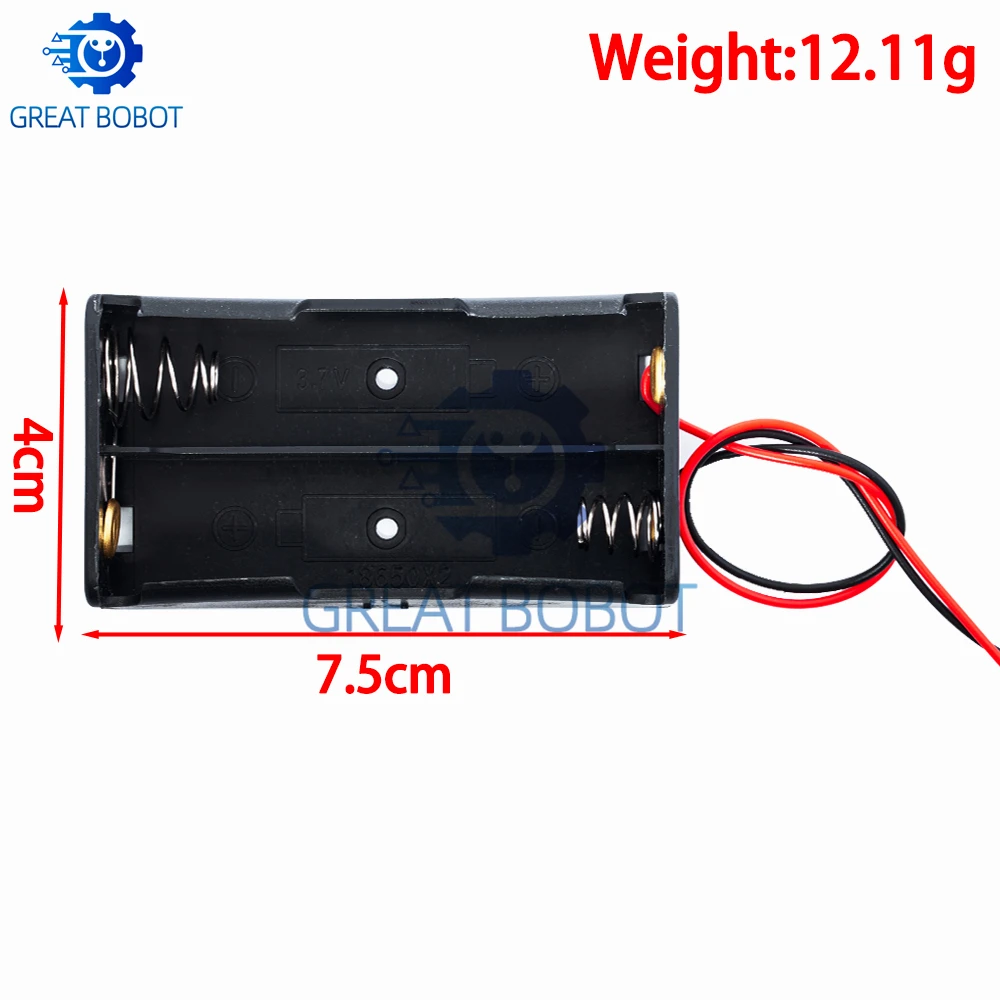 18650 Multi-Slot Battery Holder BS Heavy-Duty, Black Plastic 1/2/3/4 Slots for Lithium Battery Pack