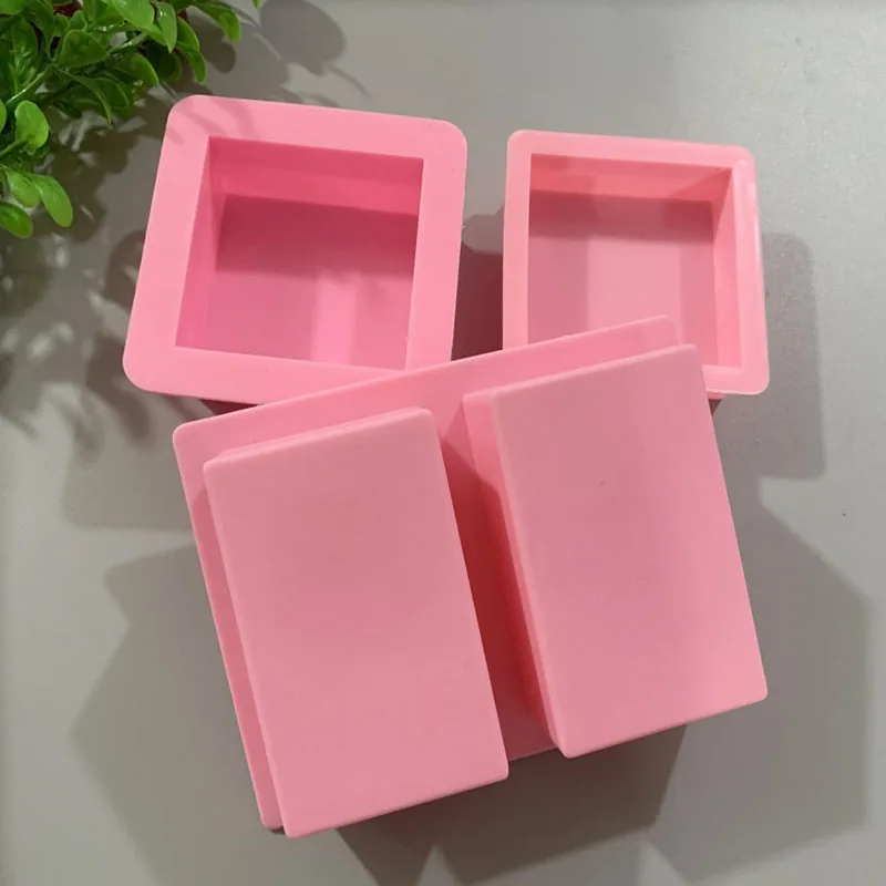 1 Pcs Large Cube Square Soap silica Mold Candle Cake Jelly Resin Silicone Mold Square Mold for Soap Making