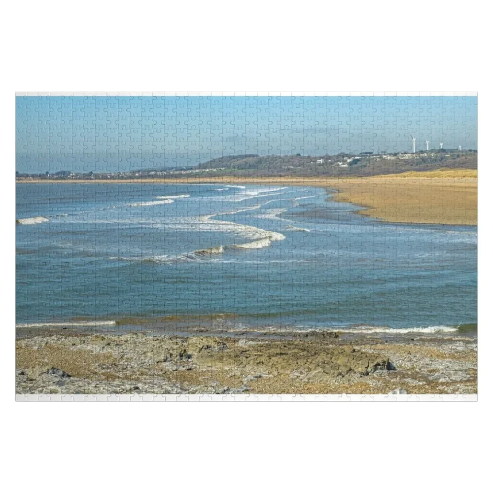 

River Ogmore Estuary Ogmore by Sea Wales Jigsaw Puzzle Adult Wooden Wood Name Personalized Toy Puzzle