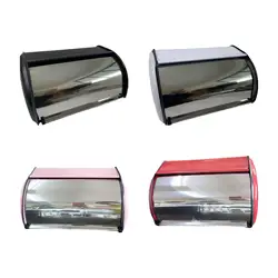 Bread Box Bread Bin with Roll Lid, Multipurpose, Large Capacity Bread Holder Container for Countertop for Coffee Shop Home