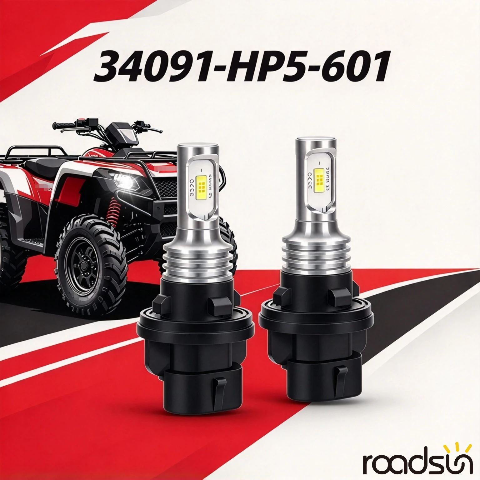 Roadsun 34091-HP5-601 Car LED Headlight Bulbs 80W 18000LM CANBUS Super Bright  LED Car Headlamps 6000K DC12V 3570 CSP Chips Auto Light Bulbs
