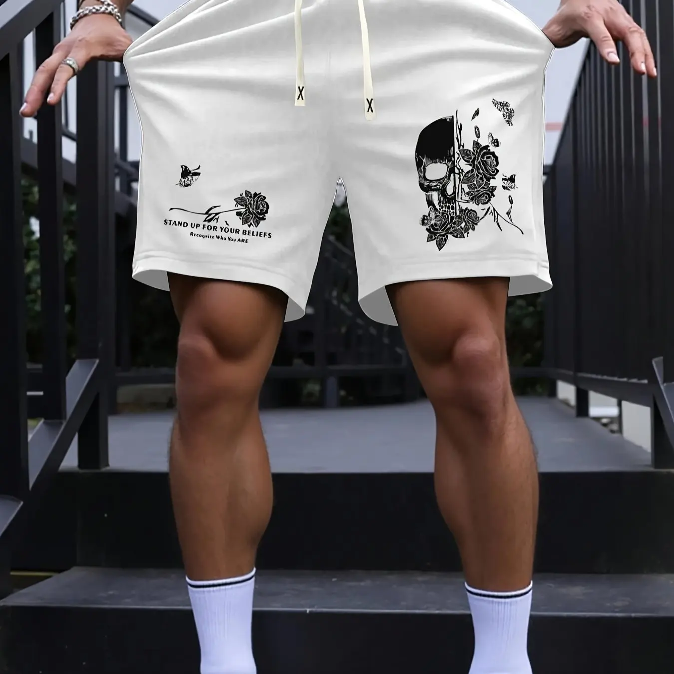 

Мужские шорты с графическим принтом и завязками на талии, универсальные повседневные и спортивные шорты