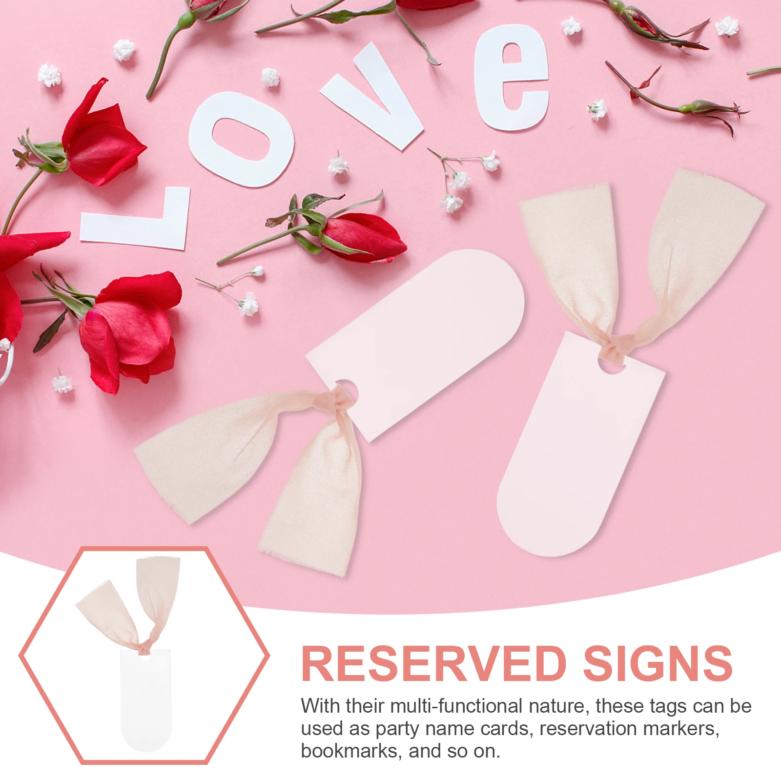 

10 Pcs Wedding Seat Tags Clear Acrylic Reserved Signs Hanging Decor Transparent Party Name Cards Seating Accessories