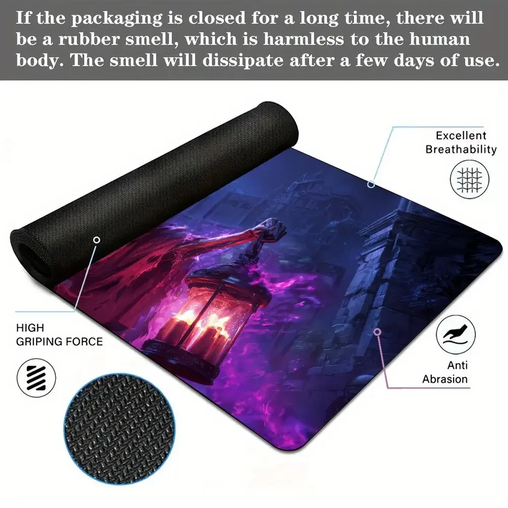 Alas Mouse Desain Dewa Kematian Fantasi Alas Meja Alas Gaming Karet Anti Selip Aksesori Meja Tahan Lama Alas Keyboard Desktop Alas Maus