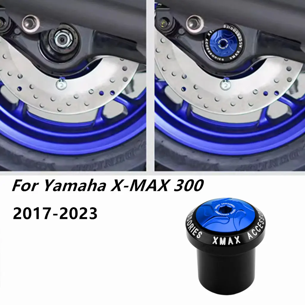For Yamaha X-MAX 300 XMAX 300 XMAX300 Accessories Rear Axle Fork Cap Nut Cover Wheel Axle Slider Screw Decoration