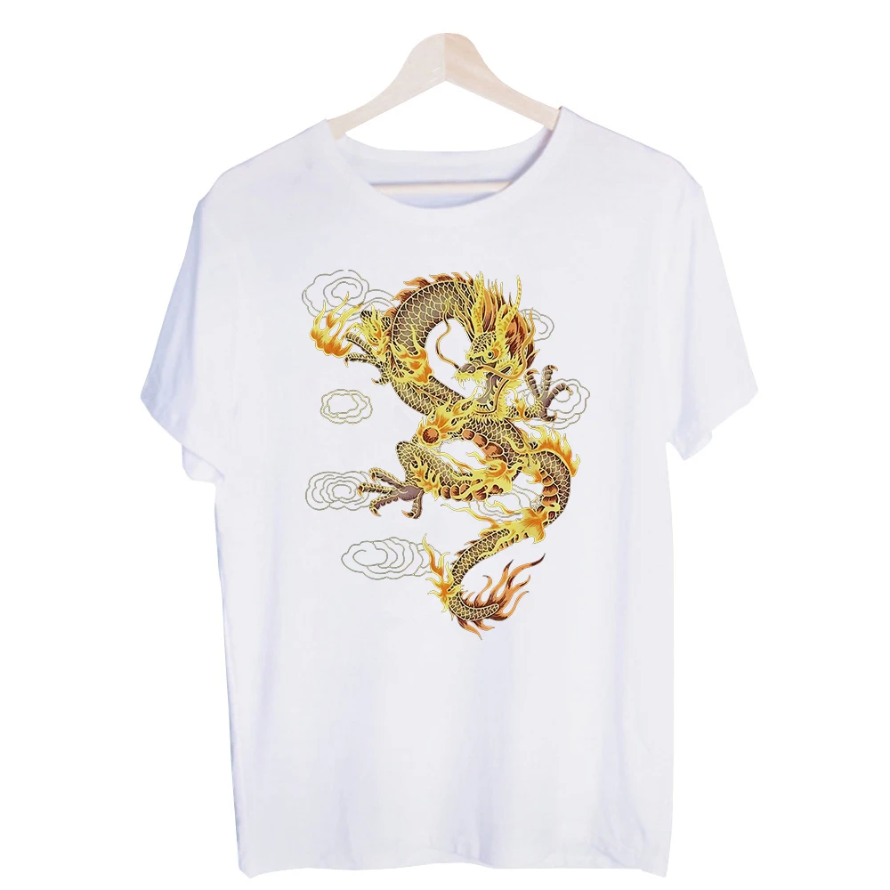 Men's Dragon Graphic Tee, Short Sleeve Crew Neck T-Shirt for Casual Streetwear and Summer Outfits