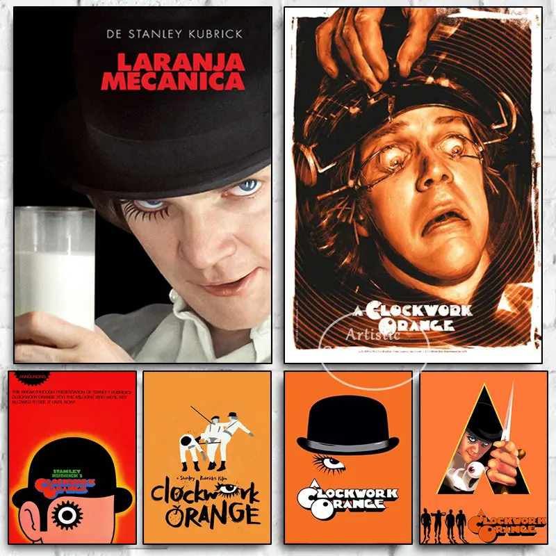 A Clockwork Orange Posters Classic Movie By Stanley Kubrick Art Canvas Print Painting Wall Pictures for Nordic Cinema Home Decor