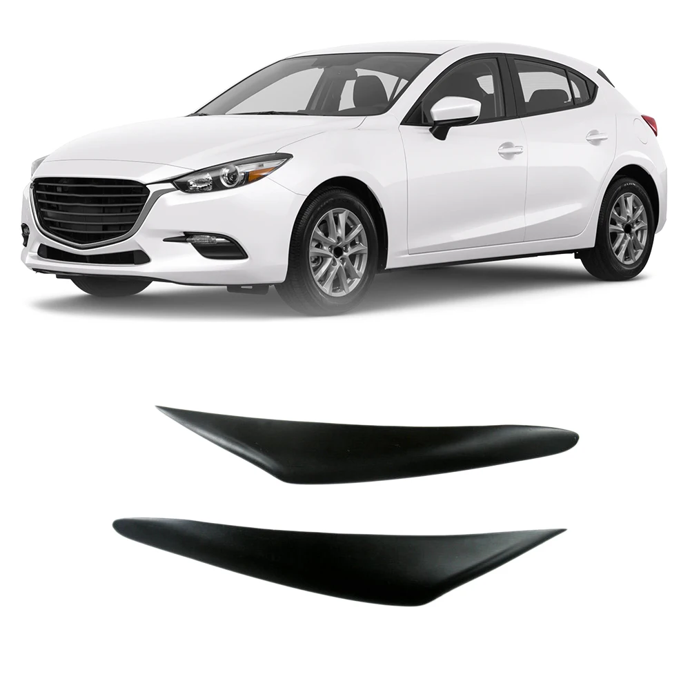 Resin Headlight Eyebrows Eyelids Stickers Trim Cover Headlight Lid for Mazda 3 Axela M3 2017 2018 2019