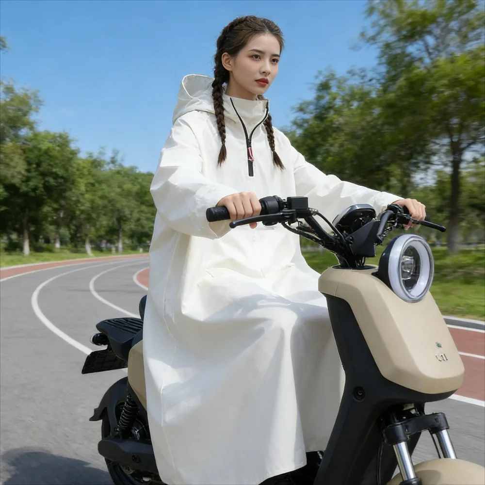 

Single Person Thickened Extended Windproof Rain Poncho Waterproof for Electric Scooter Motorcycle Cycling Commute