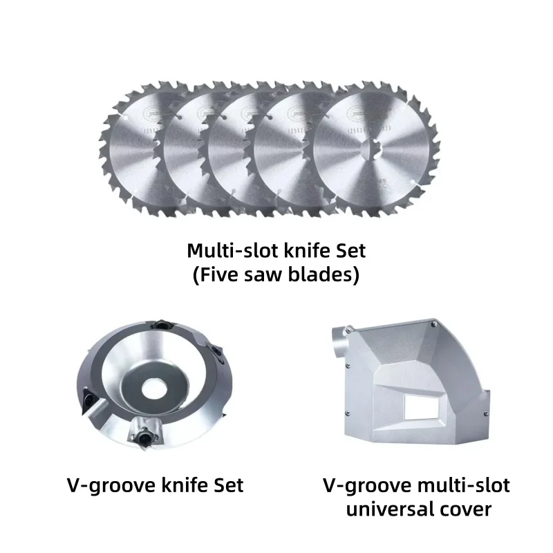 JZY Track Saw SJ60 Accessory Package: Multi-slot Knife Set + V-groove Knife Set + V-groove Multi-slot Universal Cover