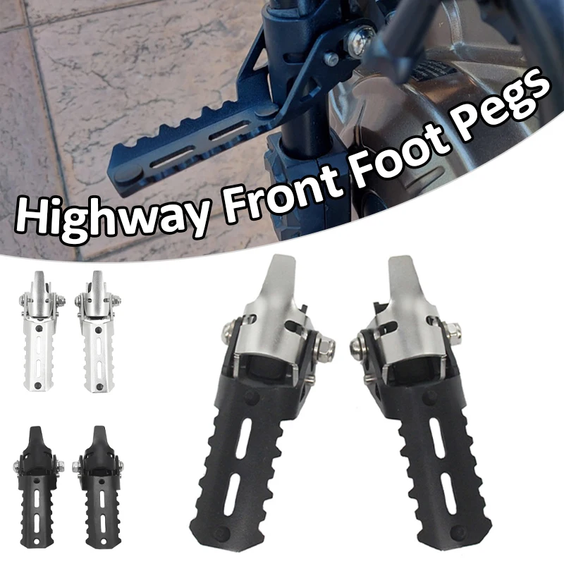 

Motorcycle Highway Front Foot Pegs Folding Footrests Clamps 22-25mm for BMW R1250GS R1200 GS adv Adventure LC 2013-2022