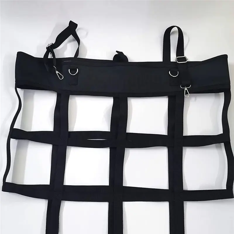 A74E-Adjustable Box Fan Bag Box Fan Holder For Horse Stall Hanging Web Fan Holder Nylon Box For 20 Inch X 20 Inch Box Fans