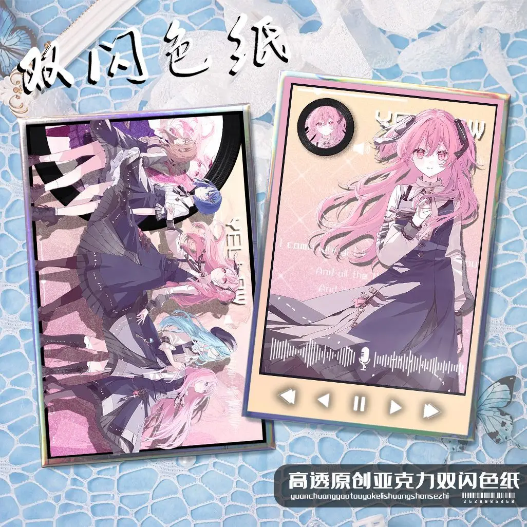 

Аниме проект Sekai Momoi Airi Hinomori Shizuku Kiritani Haruka косплей акриловая двойная вспышка цветная бумага украшение рождественский подарок