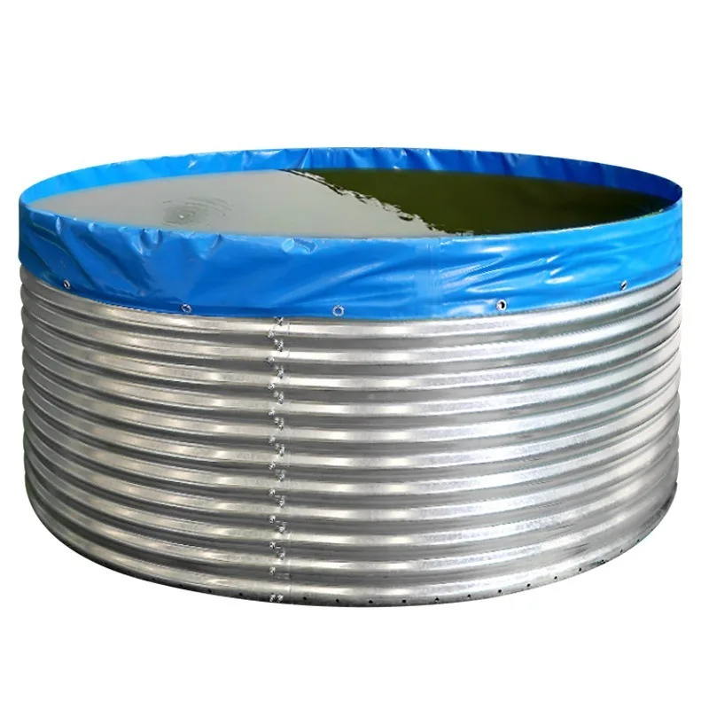 Fish pond Large outdoor canvas fish pond High density circular fishery Factory high density aquaculture fish pond