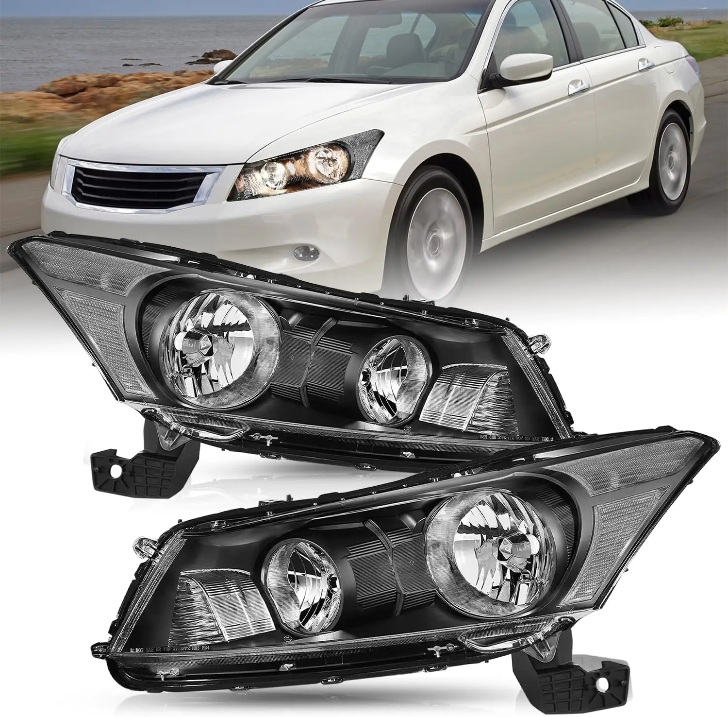 

Фара в сборе, подходит для Honda Accord 2008-2012 годов, 4-дверный седан, сменная фара со стороны пассажира и водителя
