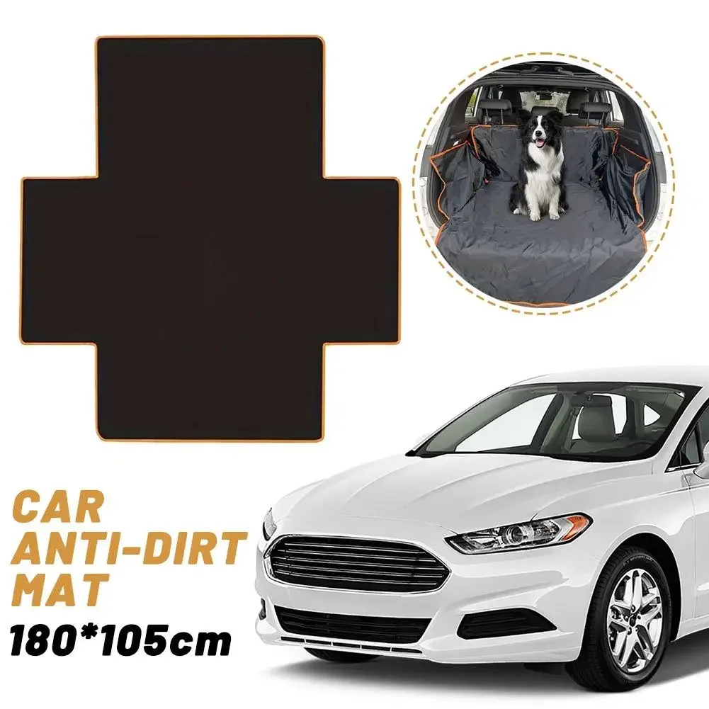 

Универсальный износостойкий водонепроницаемый коврик для багажника автомобиля и заднего сиденья (180*105 см) для собак и кошек, защита от грязи для внедорожников
