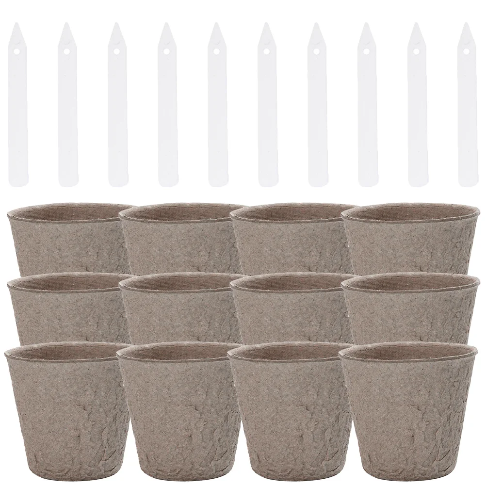 

40Pcs Paper Nursery Cups Biodegradable Planting Pots Seedling Starter Cups for Germination Propagation Growing Plants
