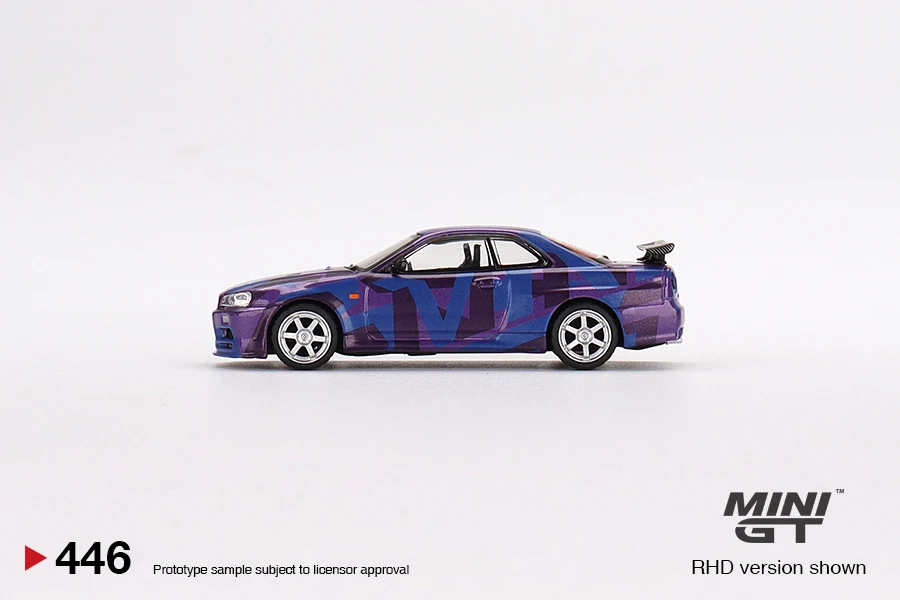 MINIGT 1/64 Nissan Skyline GT-R (R34) V-Spec II Legierung Auto Modell Auto Freunde Geschenke Sammeln Ornamente Kinder Weihnachten Geschenk Spielzeug für Jungen – Detail 13