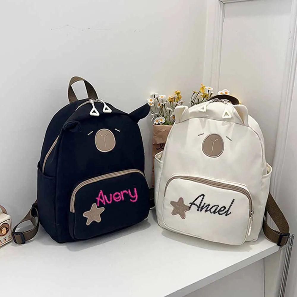 

New Cute Western-style Children's Backpack, Cartoon Dolphin Kindergarten Snack Bag, Personalized Embroidery Unique Holiday Gift