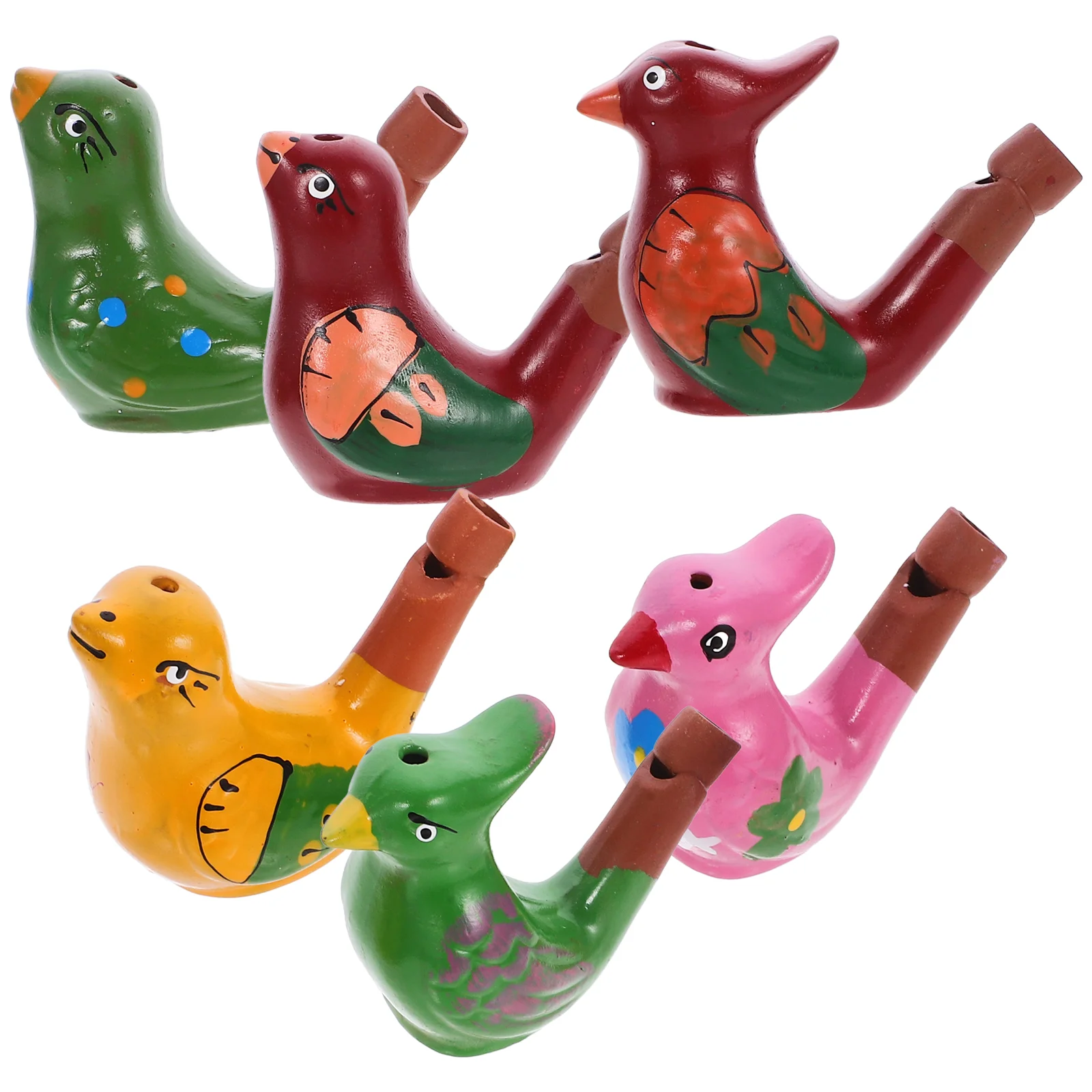 

6 Pcs Ceramic Bird Whistle Kids Toys for Toddler Taste Water Ceramics Children Travel